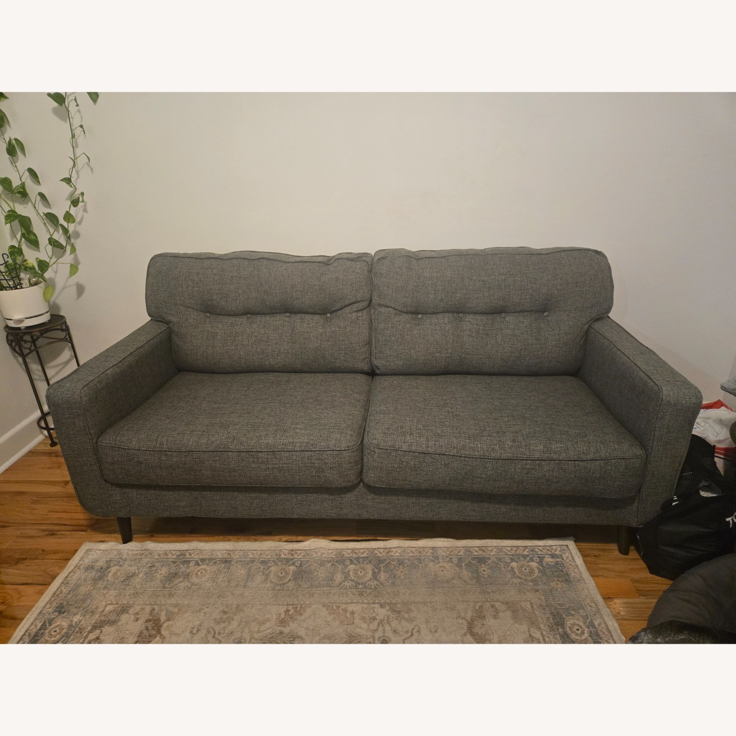 Ashley Furniture Dark Gray Fabric 3 Seater Sofa - image-1