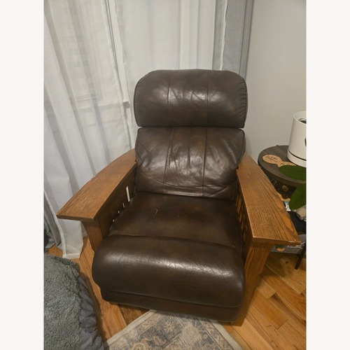 Used El Dorado Dark Brown Leather Recliner for sale on AptDeco