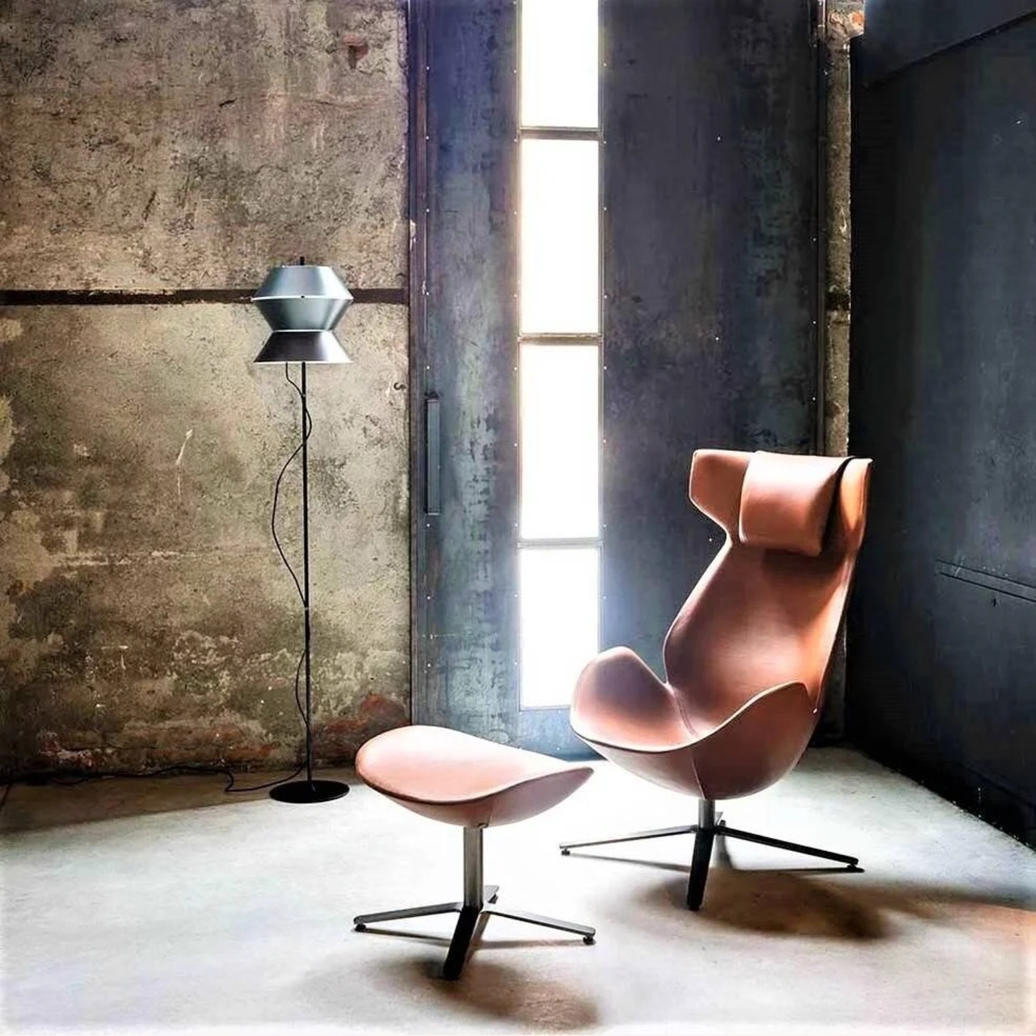 Shelter Armchair by Tacchini With Ottoman - image-5