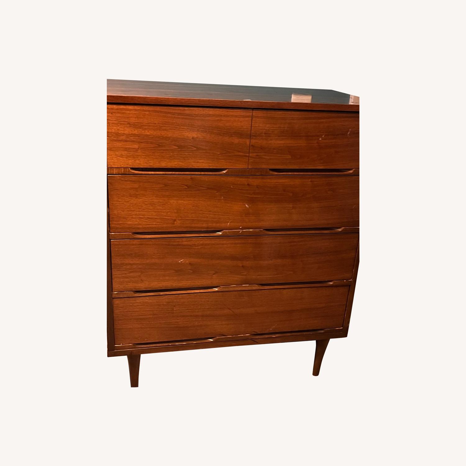 Vintage/Antique Dark Brown Wood Armoire - image-0