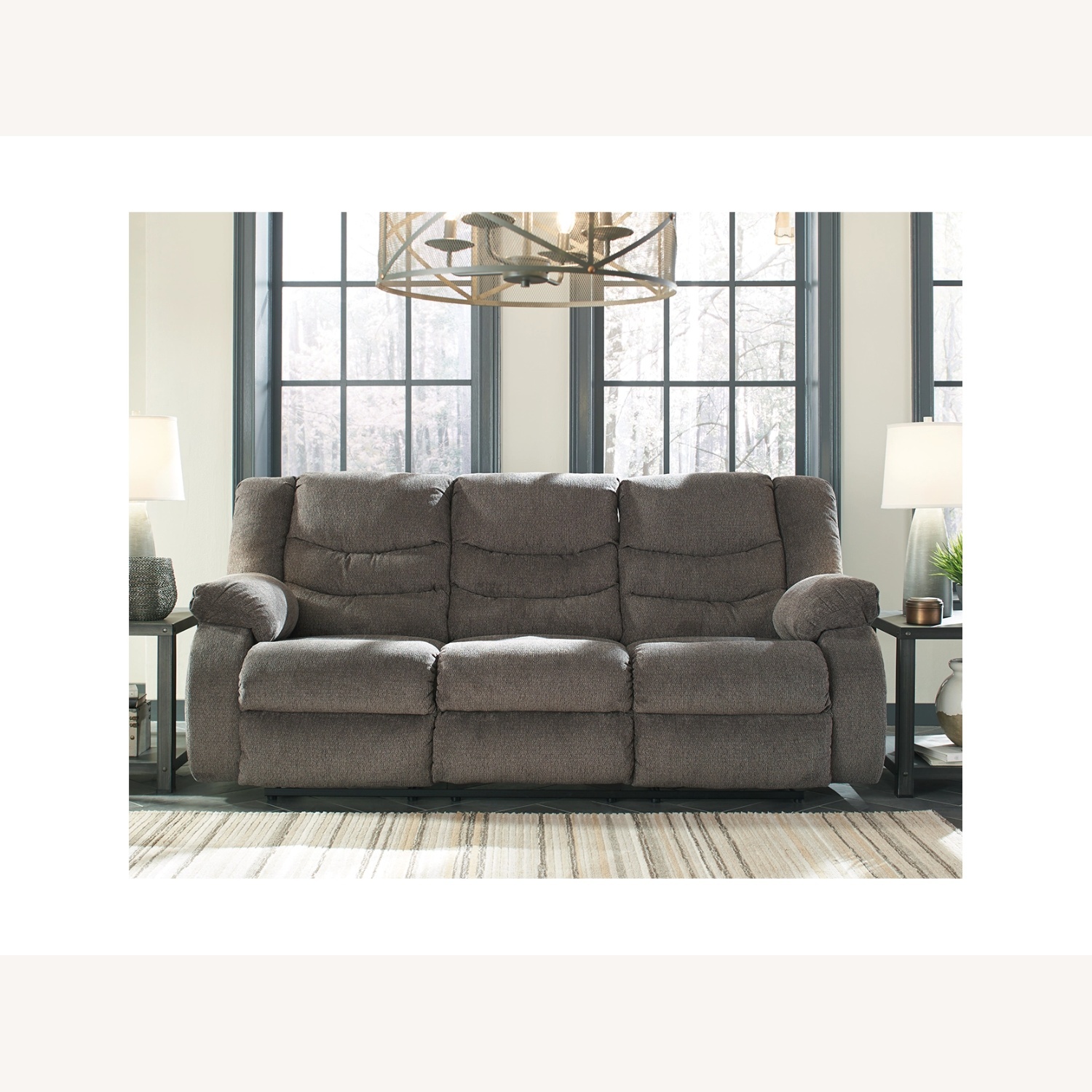 Ashley Furniture Tulen Light Gray Fabric 3+ Seater Sofa - image-6
