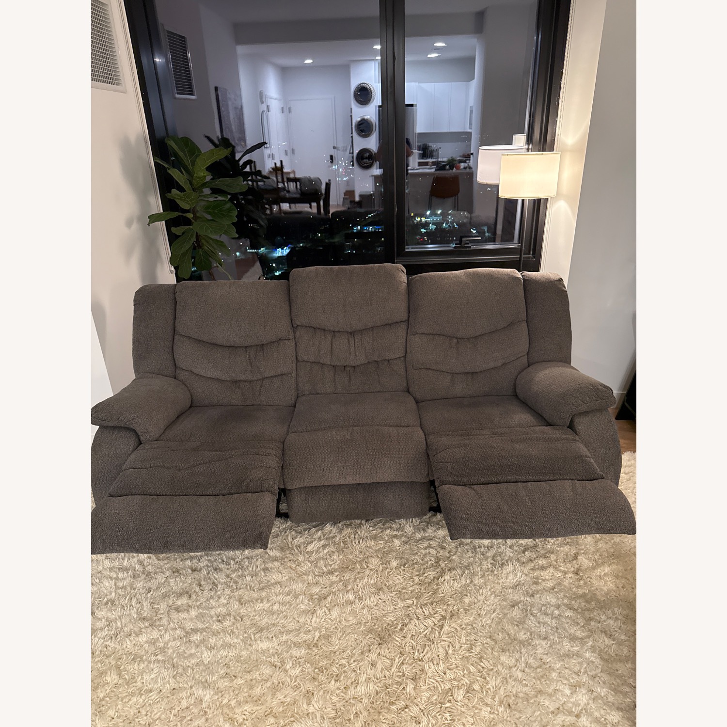 Ashley Furniture Tulen Light Gray Fabric 3+ Seater Sofa - image-2