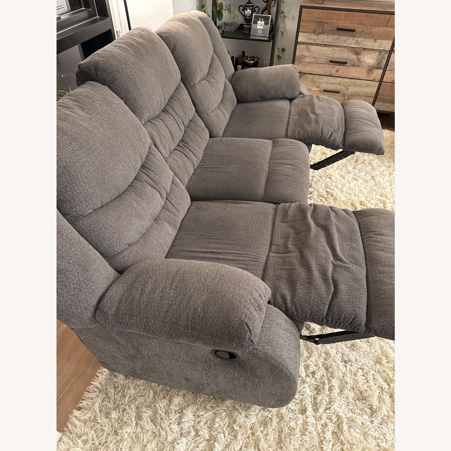 Ashley Furniture Tulen Light Gray Fabric 3+ Seater Sofa - image-3