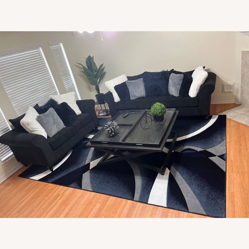 Used Fashion Bed Blue Fabric Area Rug 12' x 15' for sale on AptDeco