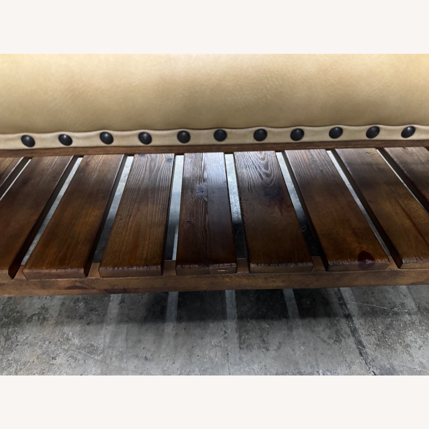 Pottery Barn Caden Bench Cognac Leather - image-3