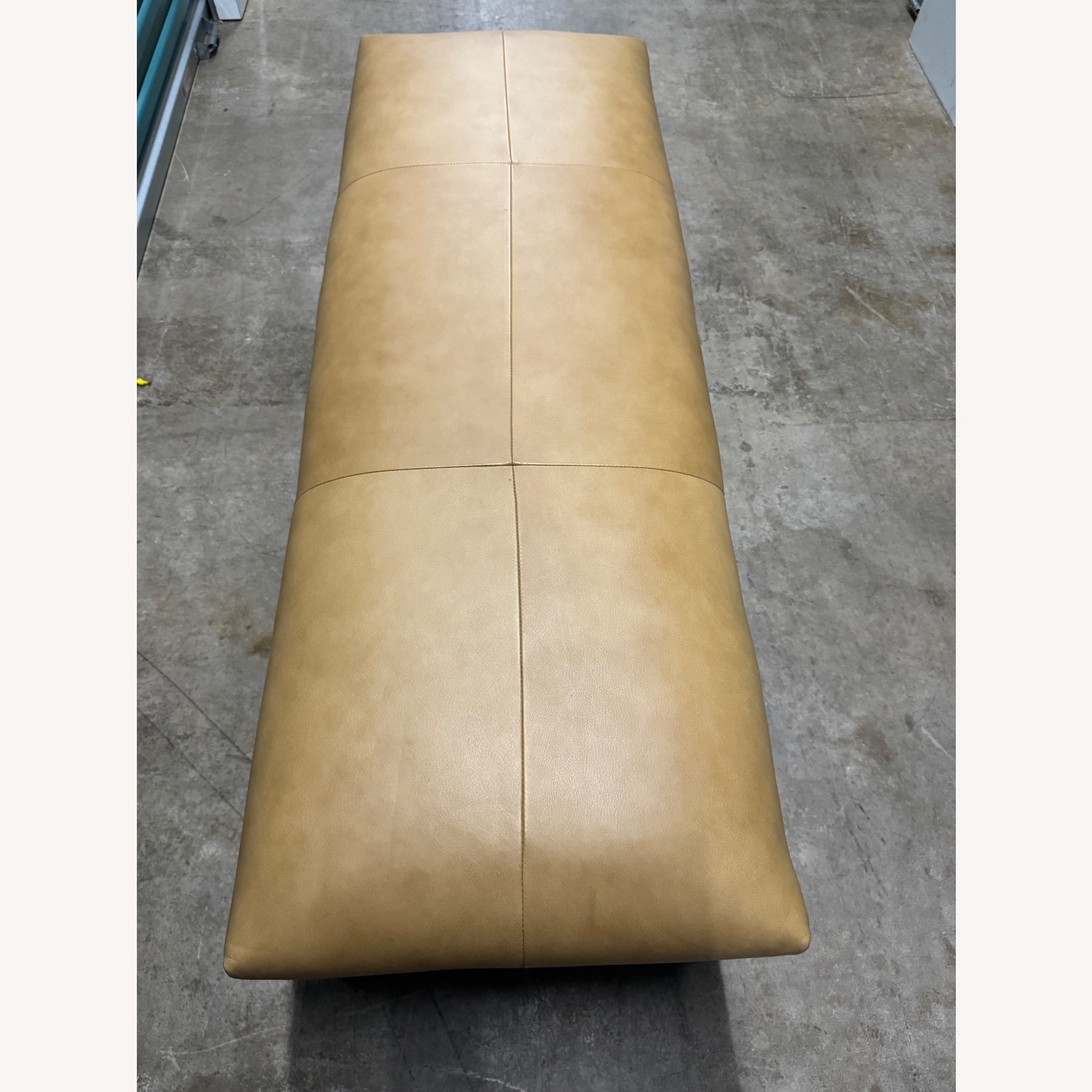 Pottery Barn Caden Bench Cognac Leather - image-2