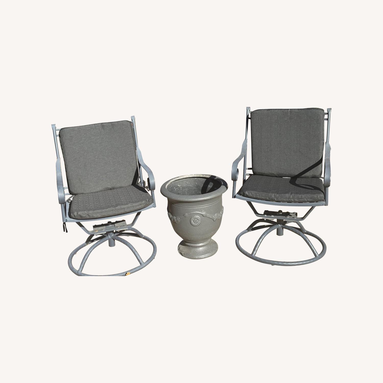 Meadowcraft Black Metal Patio Furniture - image-8