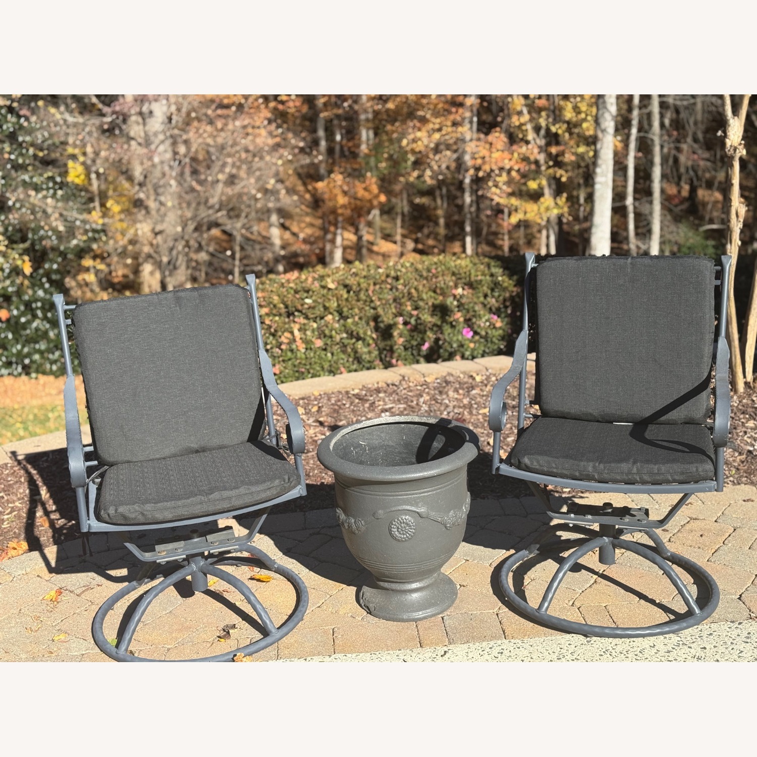Meadowcraft Black Metal Patio Furniture - image-6
