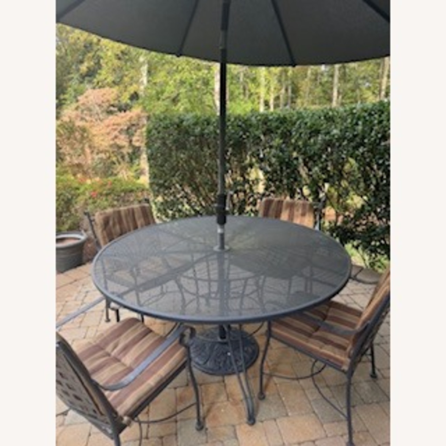 Meadowcraft Black Metal Patio Furniture - image-1