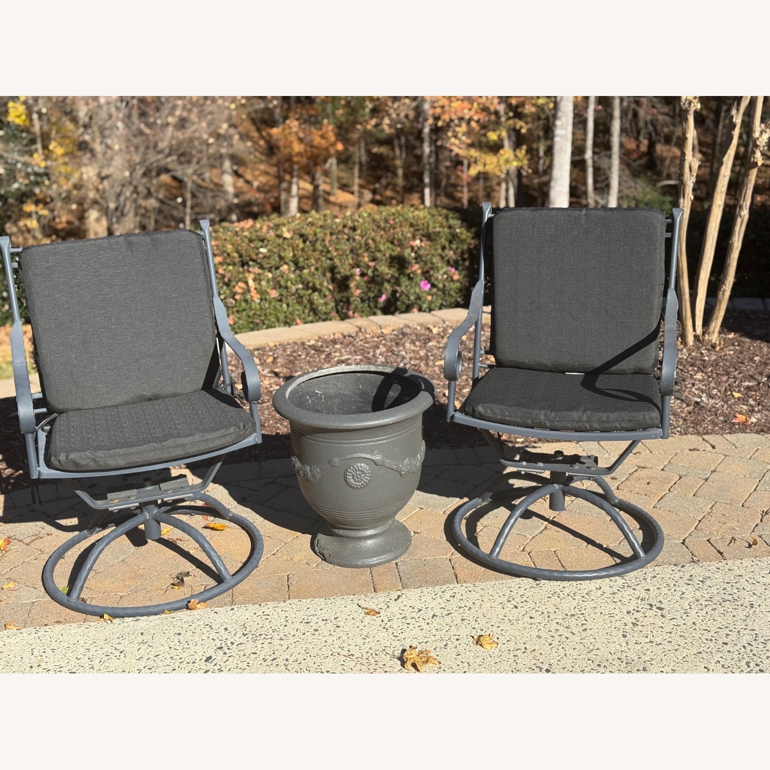 Meadowcraft Black Metal Patio Furniture - image-5