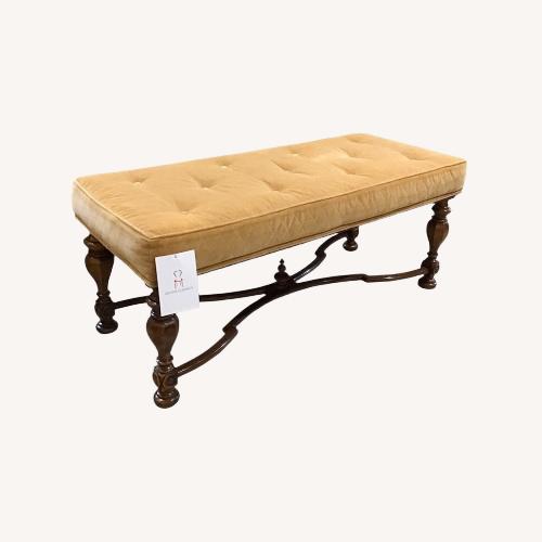 Used Traditional Upholstered Button Tufted Bench for sale on AptDeco