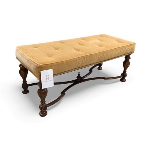 Used Traditional Upholstered Button Tufted Bench for sale on AptDeco