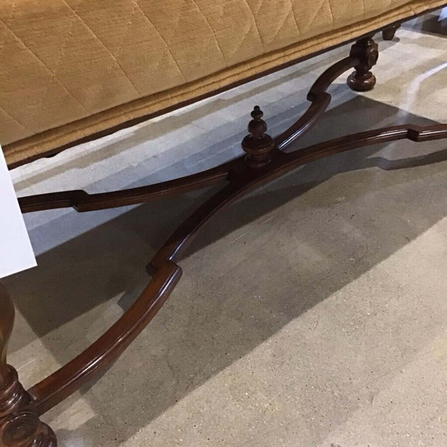 Traditional Upholstered Button Tufted Bench - image-6