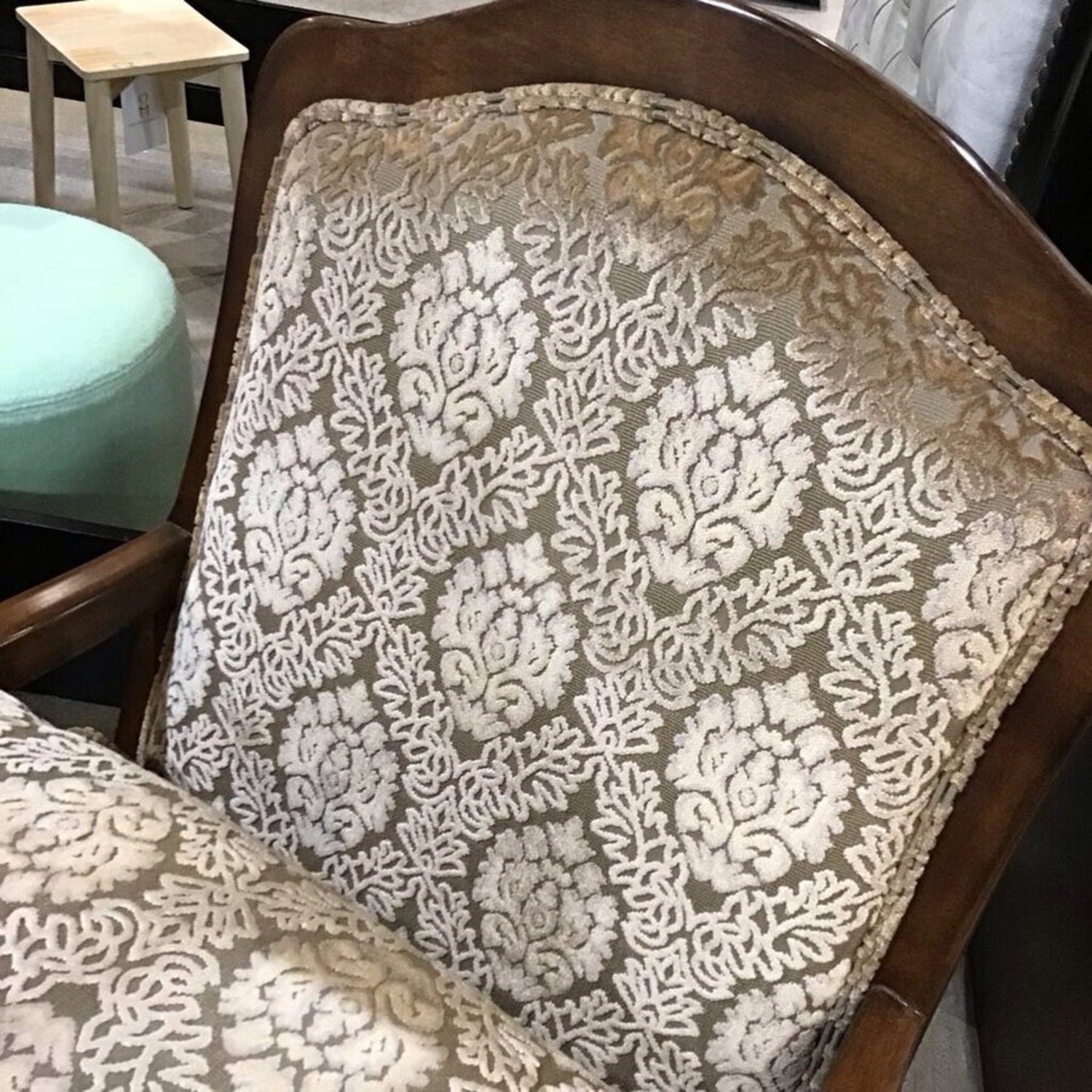 Hickory White Juliette Chair w Matching Ottoman - image-9