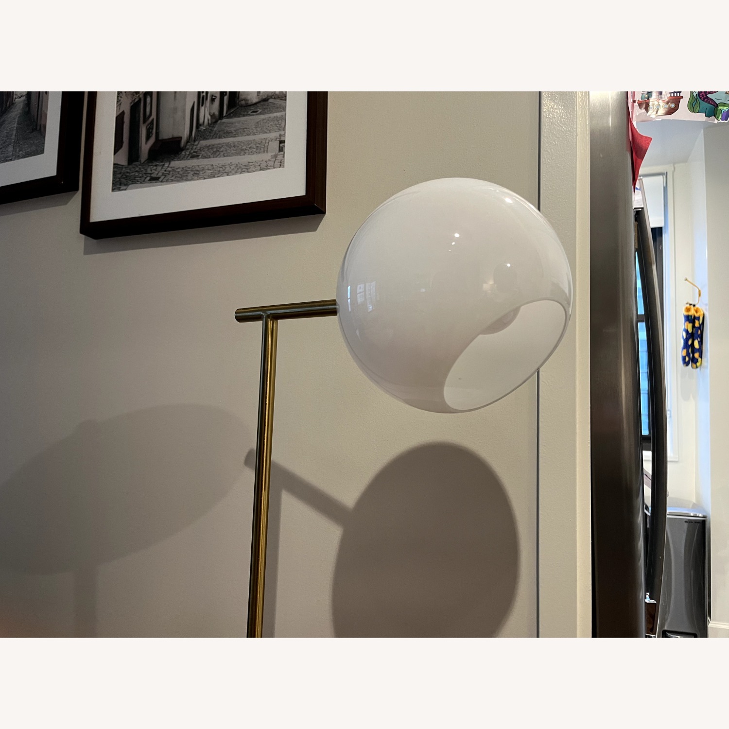 West Elm Staggered Yellow Brass Floor Lamp - image-3