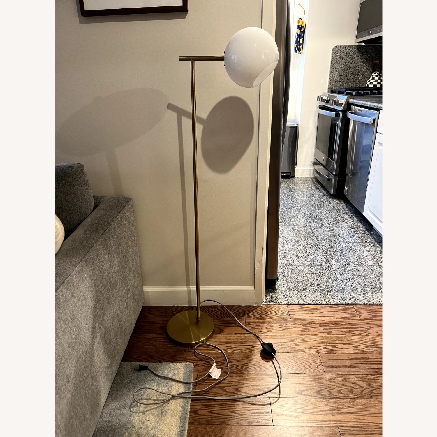 West Elm Staggered Yellow Brass Floor Lamp - image-2