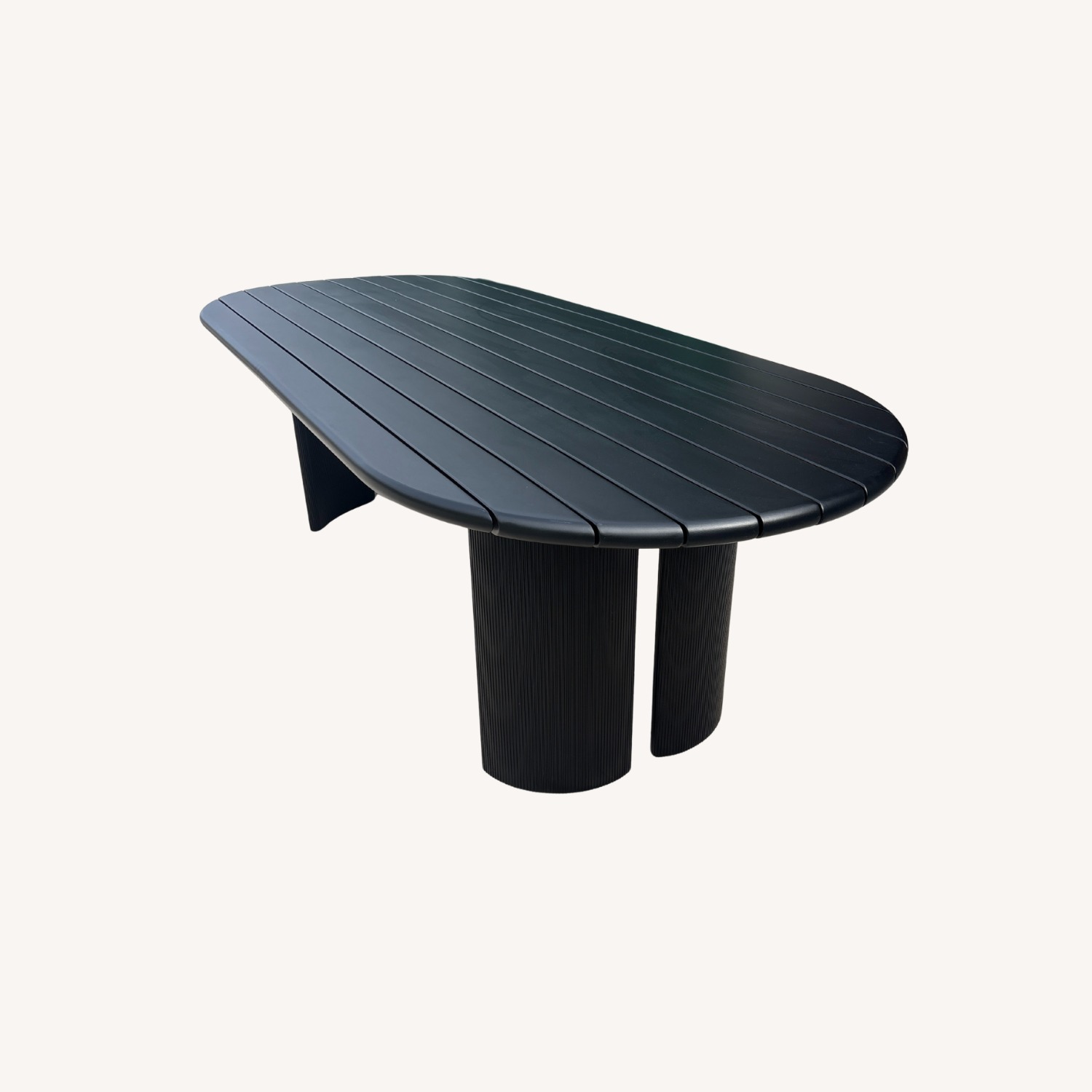 Restoration Hardware Striata Aluminum Dining Table - image-5