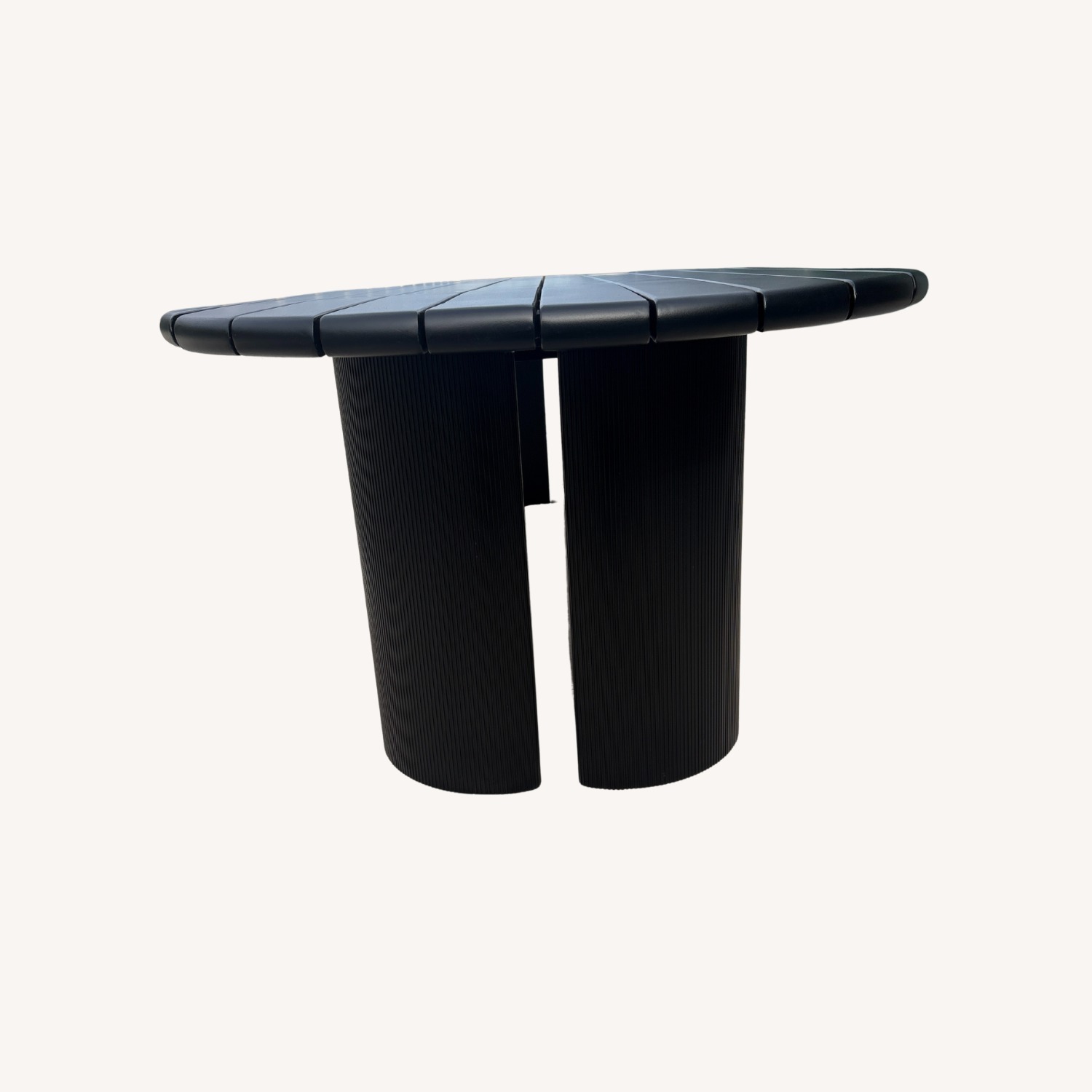 Restoration Hardware Striata Aluminum Dining Table - image-6