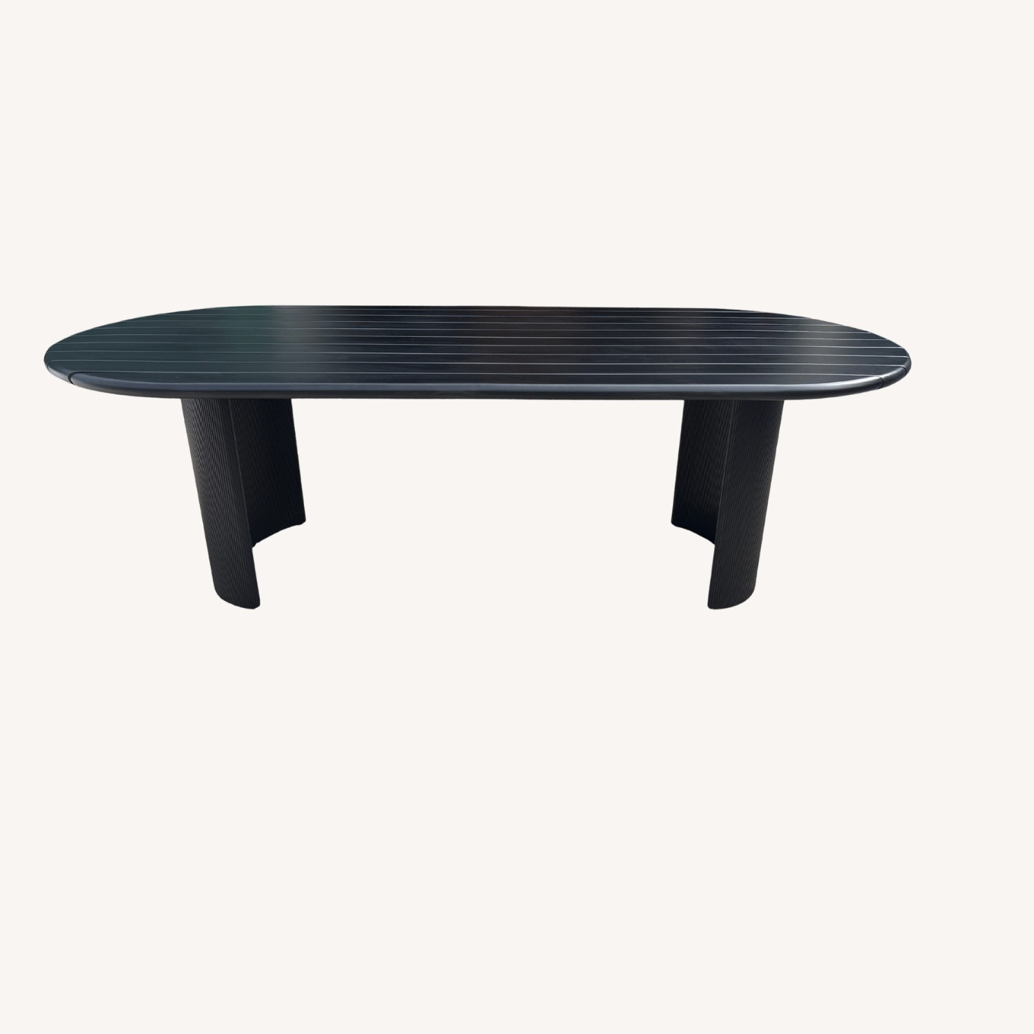 Restoration Hardware Striata Aluminum Dining Table - image-4