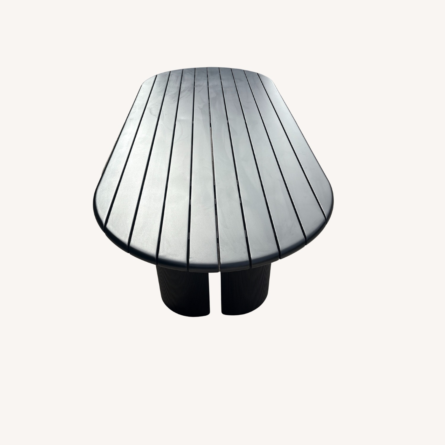 Restoration Hardware Striata Aluminum Dining Table - image-9