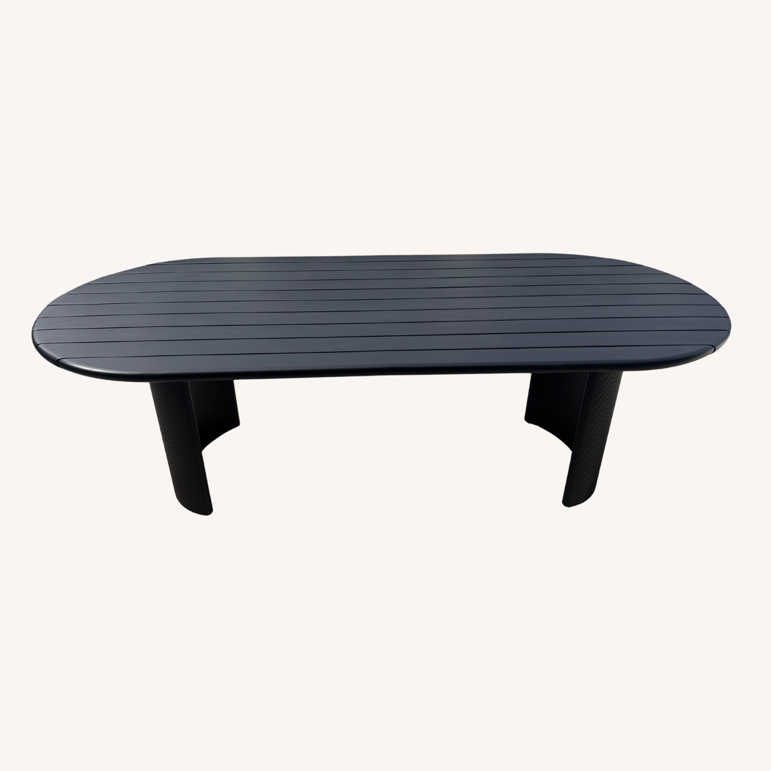 Restoration Hardware Striata Aluminum Dining Table - image-7