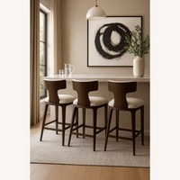 RH Ligné Fabric Bar & Counter Stools — Set of 3