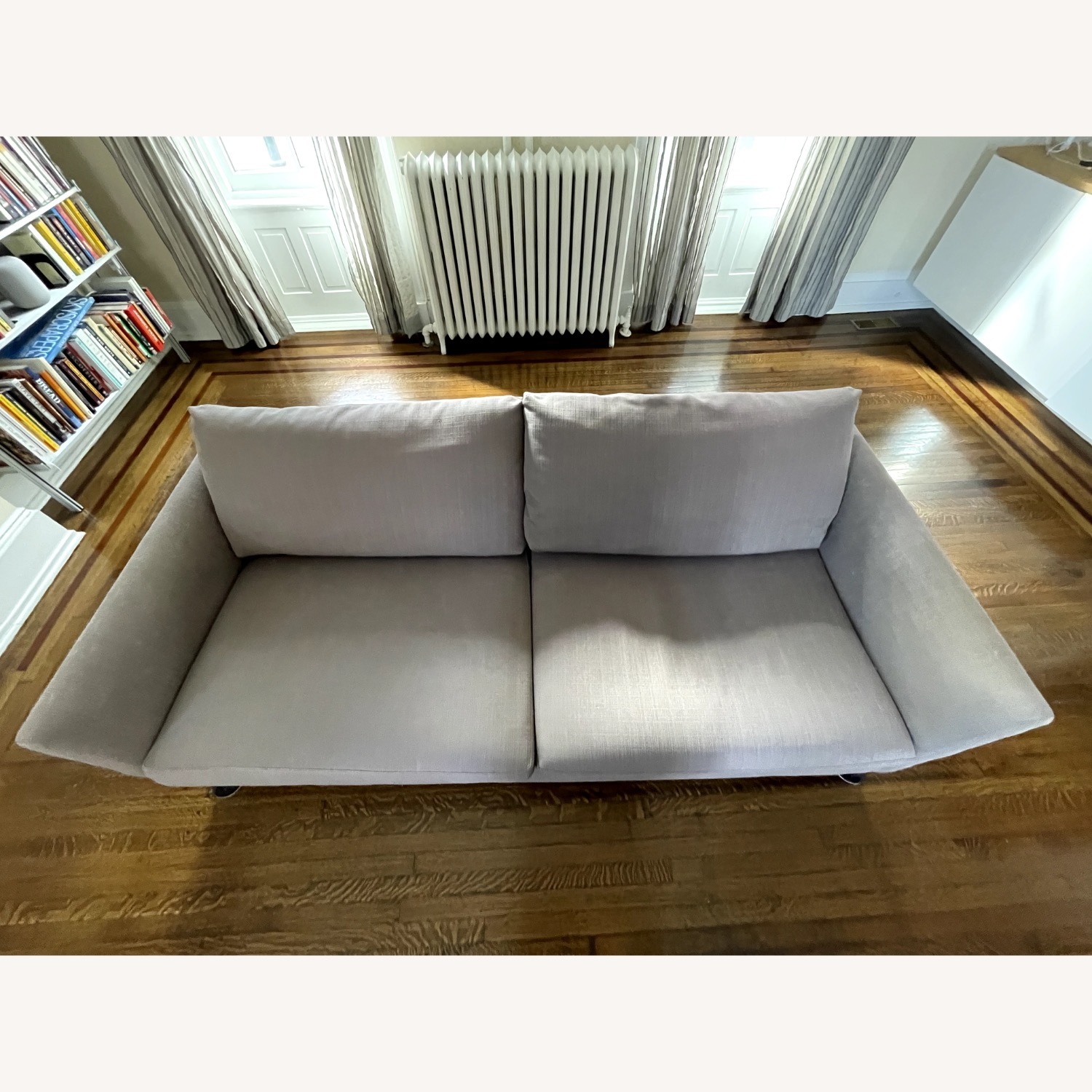 Crate & Barrel Light Gray Fabric 2 Seater Sofa - image-6