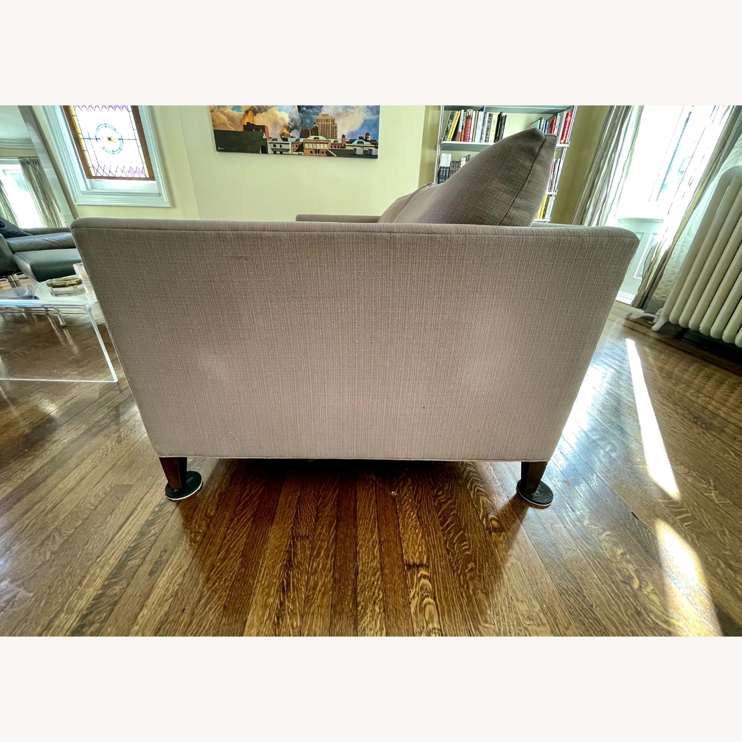 Crate & Barrel Light Gray Fabric 2 Seater Sofa - image-5