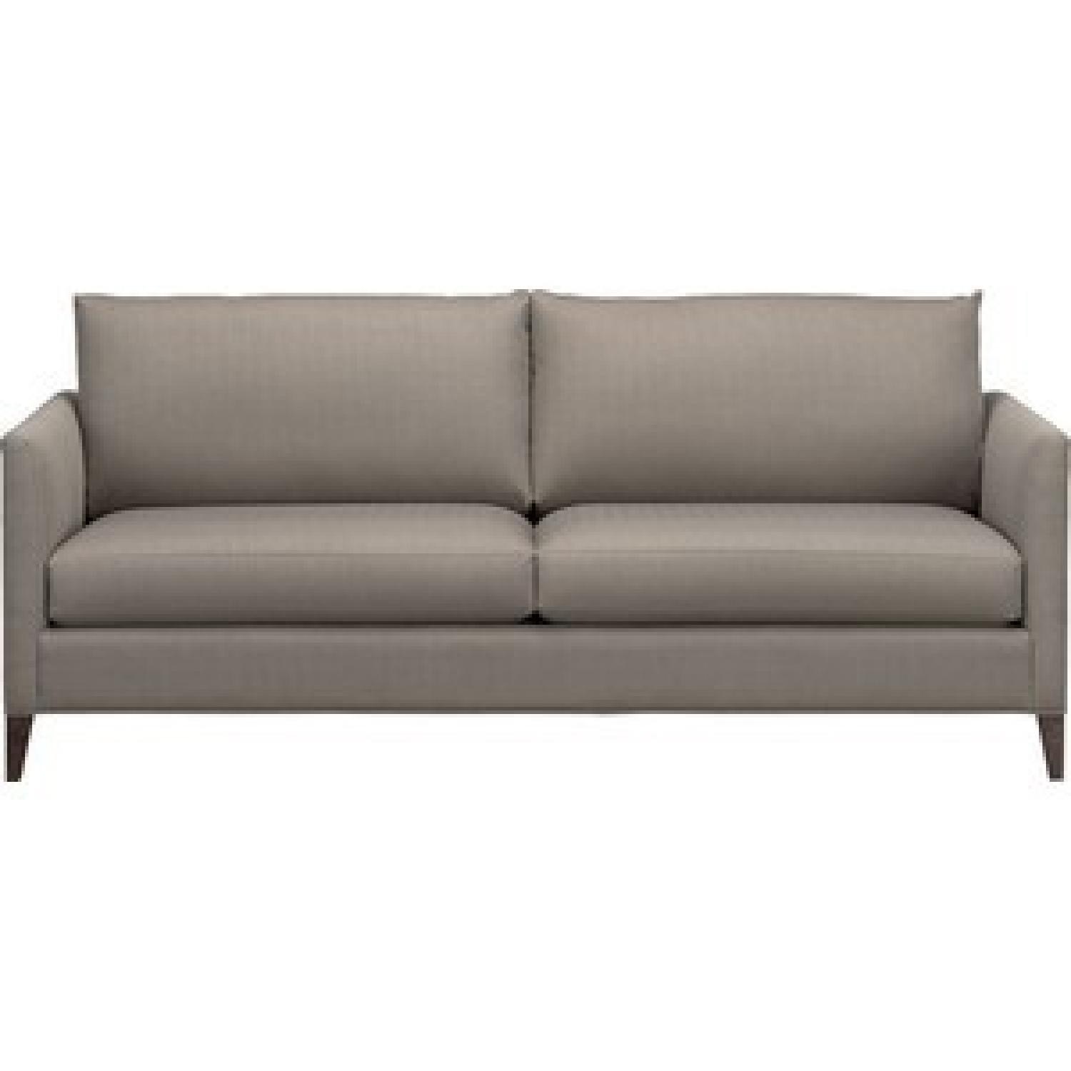 Crate & Barrel Light Gray Fabric 2 Seater Sofa - image-7