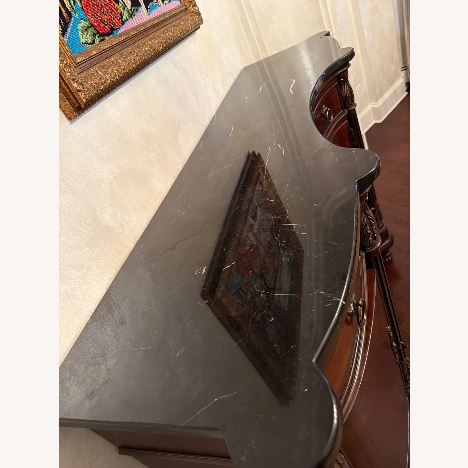 Vintage/Antique Dark Brown Wood Sideboard - image-4