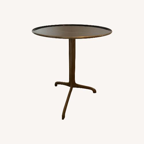 Used Crate & Barrel Black and Gold Metal Side Table for sale on AptDeco