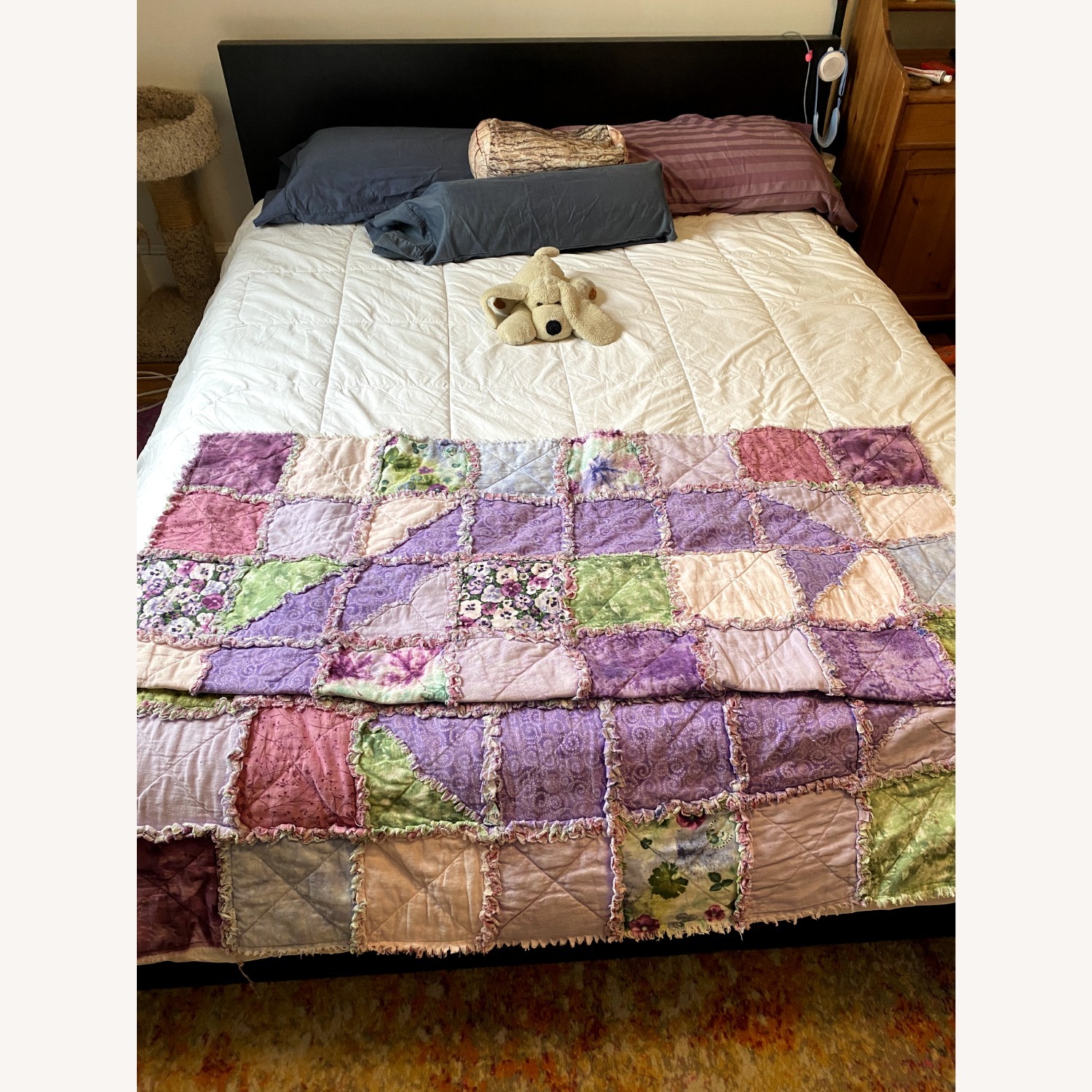 IKEA Malm-queen Dark Brown Wood Queen Bed - image-5