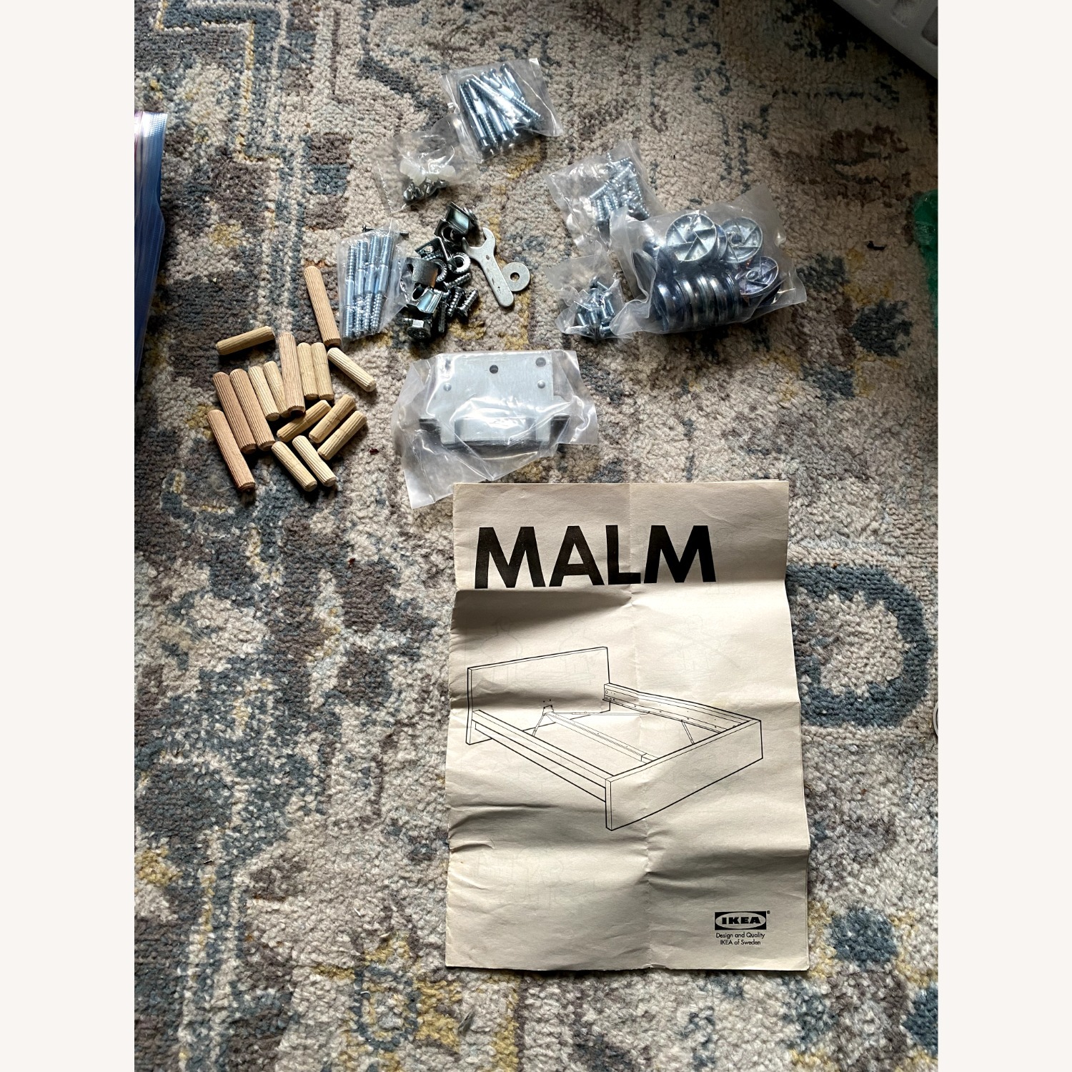 IKEA Malm-queen Dark Brown Wood Queen Bed - image-4