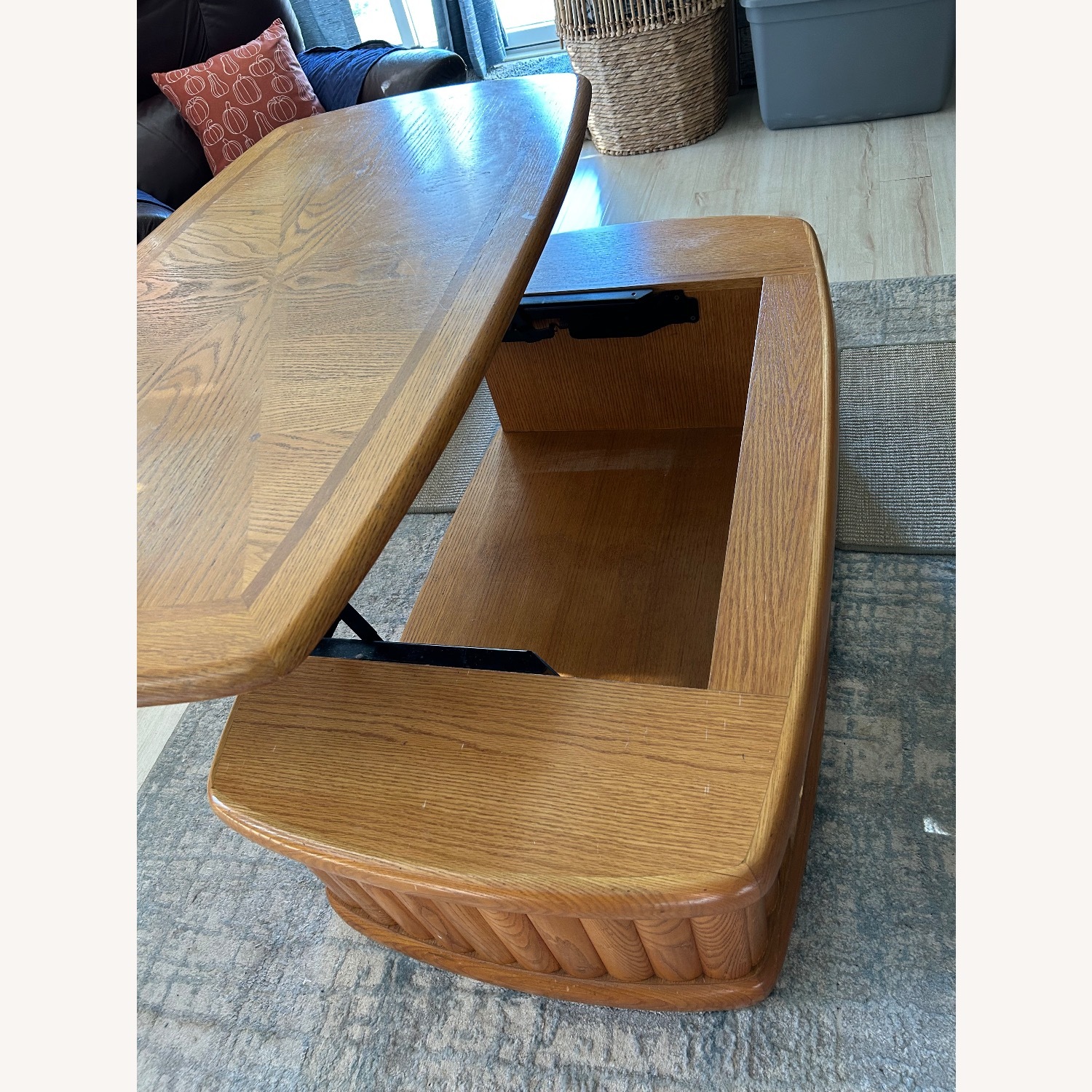 Natural Oak Coffee Table - image-5