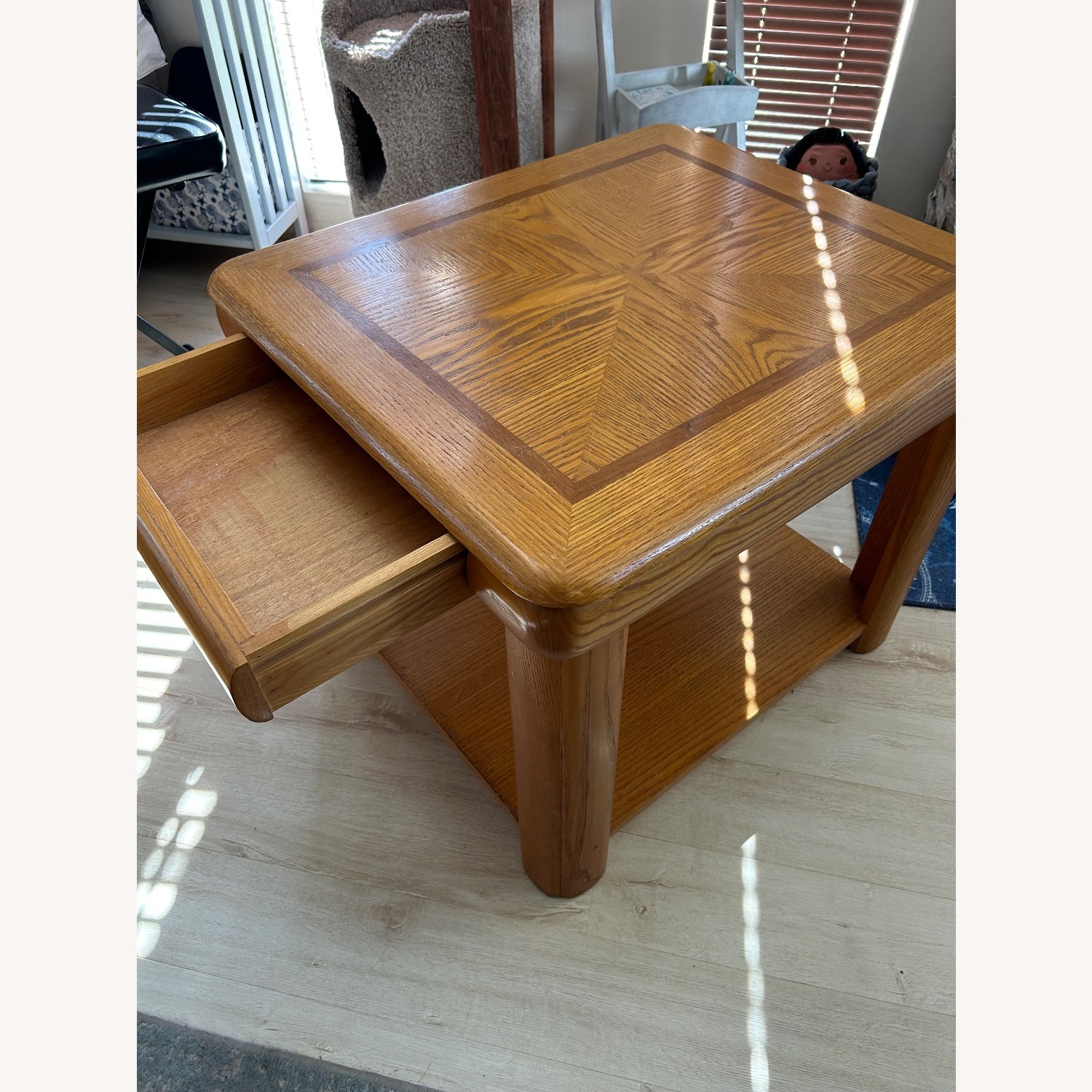 Natural Wood Side Tables - image-1