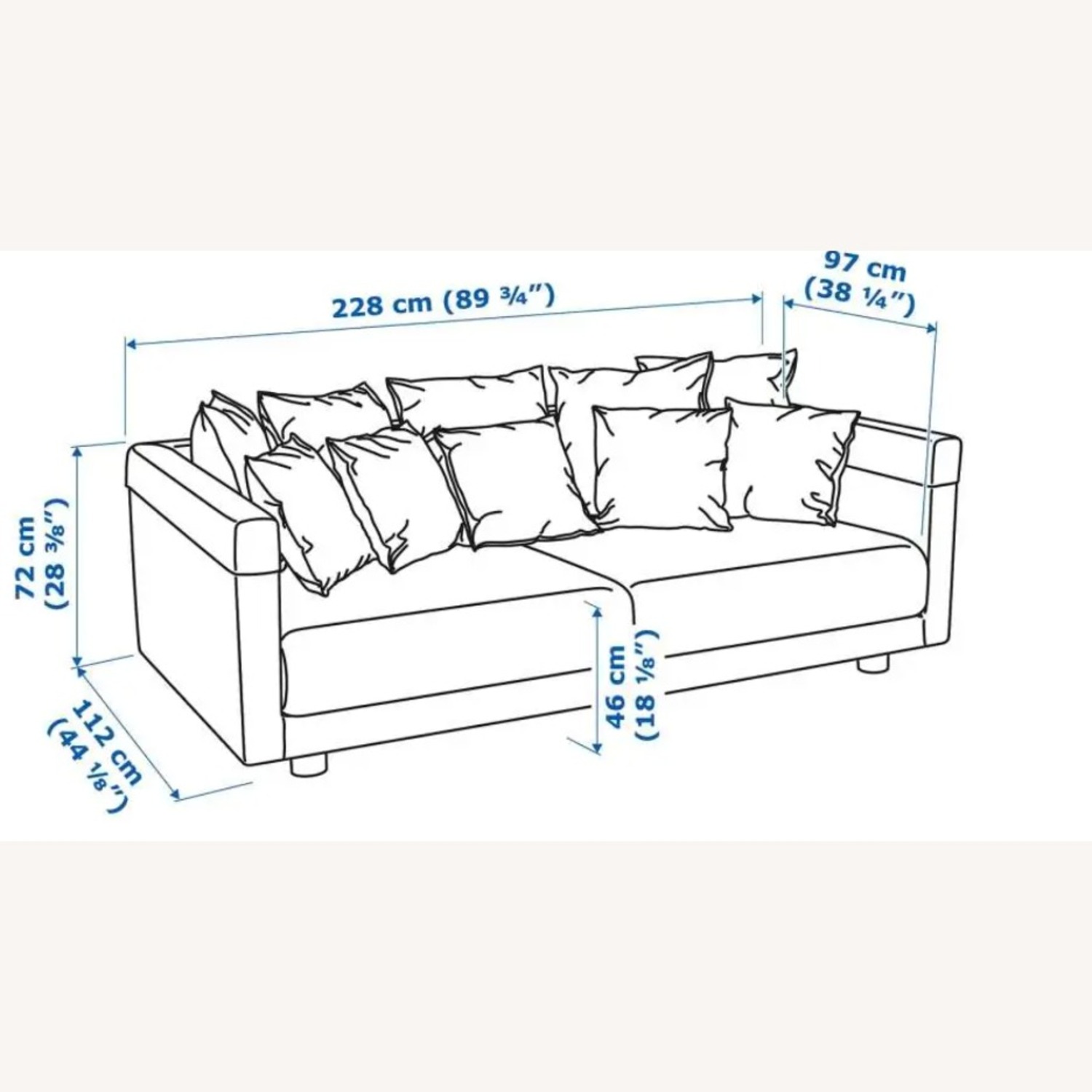 IKEA Dark Gray Stockholm Sofa - image-3