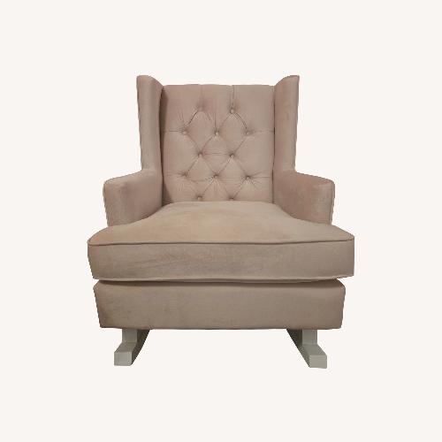 Used Pink Velvet Accent Chair for sale on AptDeco