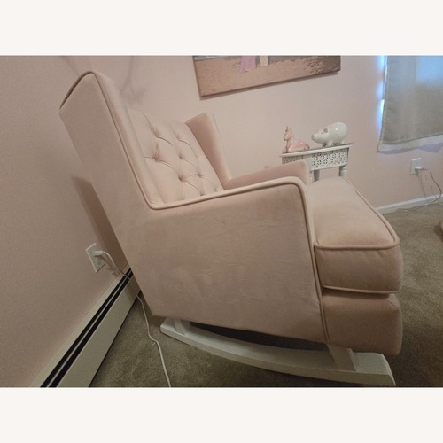 Used Pink Velvet Accent Chair for sale on AptDeco