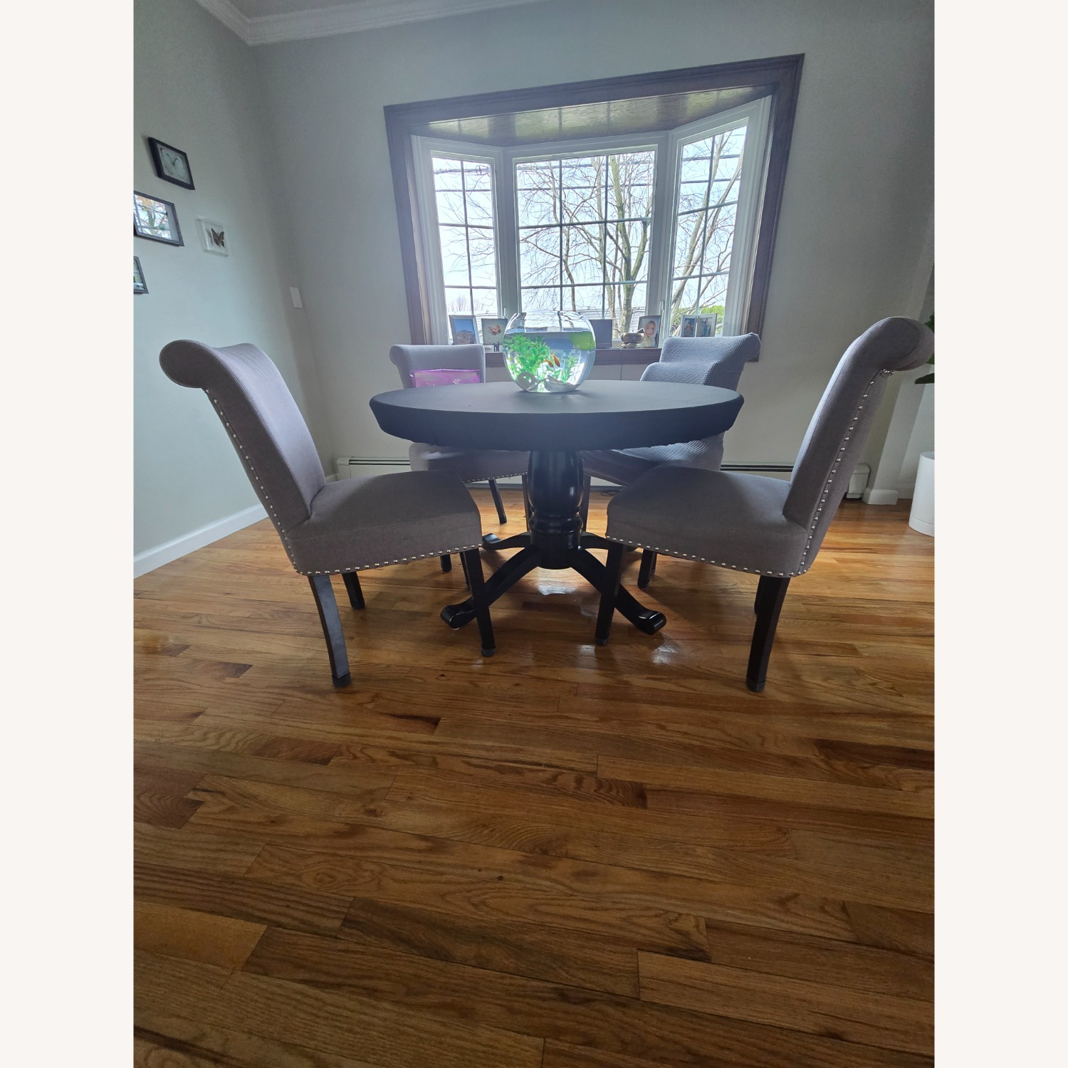 Home Goods Black Fabric Dining Table - image-3