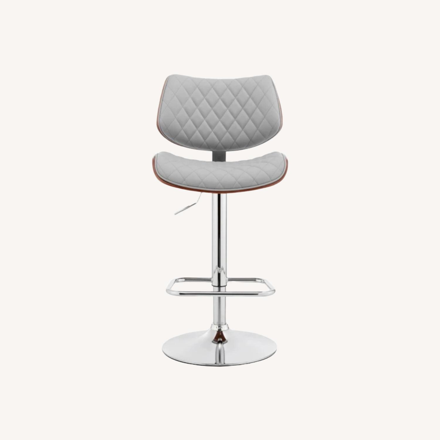 Light Gray Metal Stools - image-0