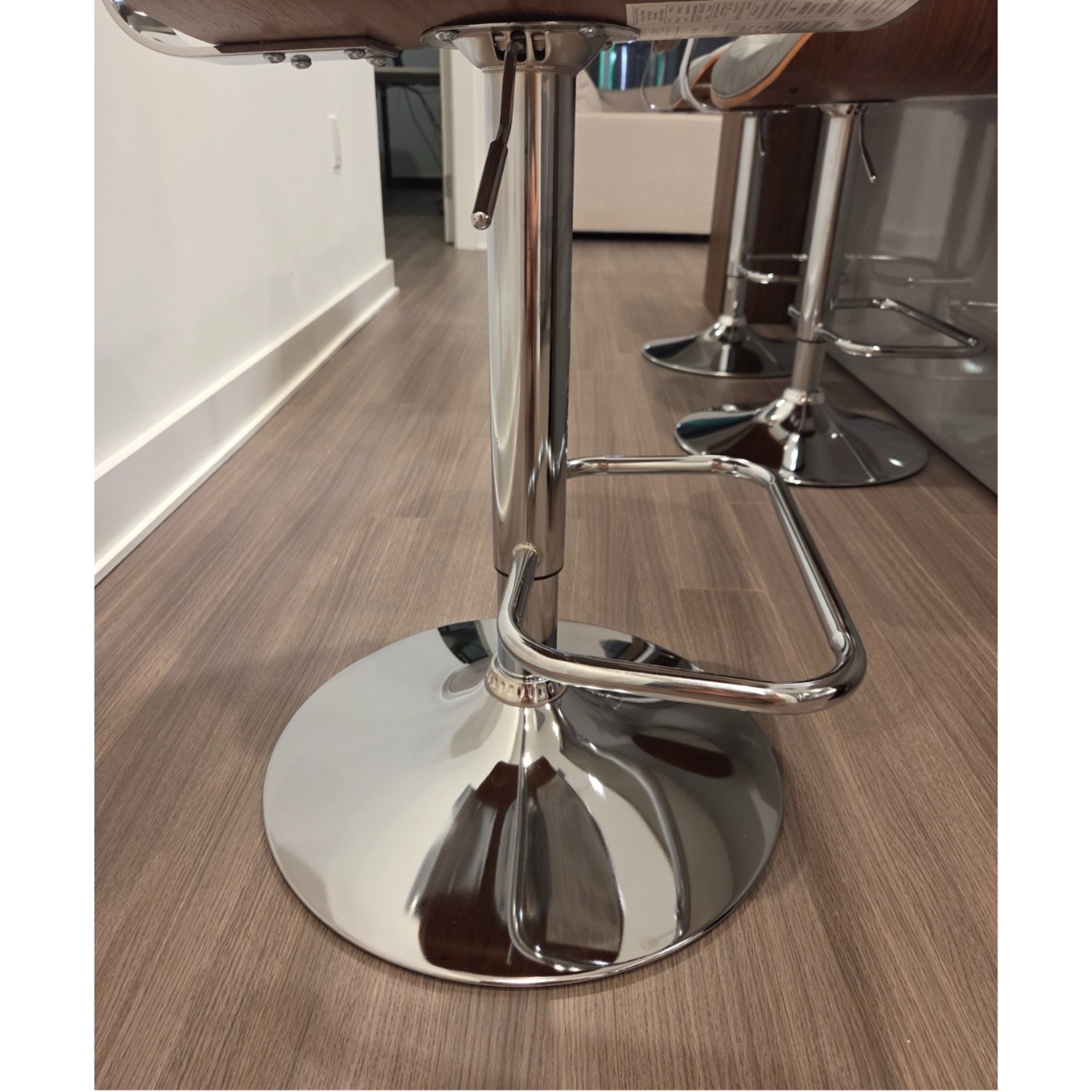 Light Gray Metal Stools - image-5
