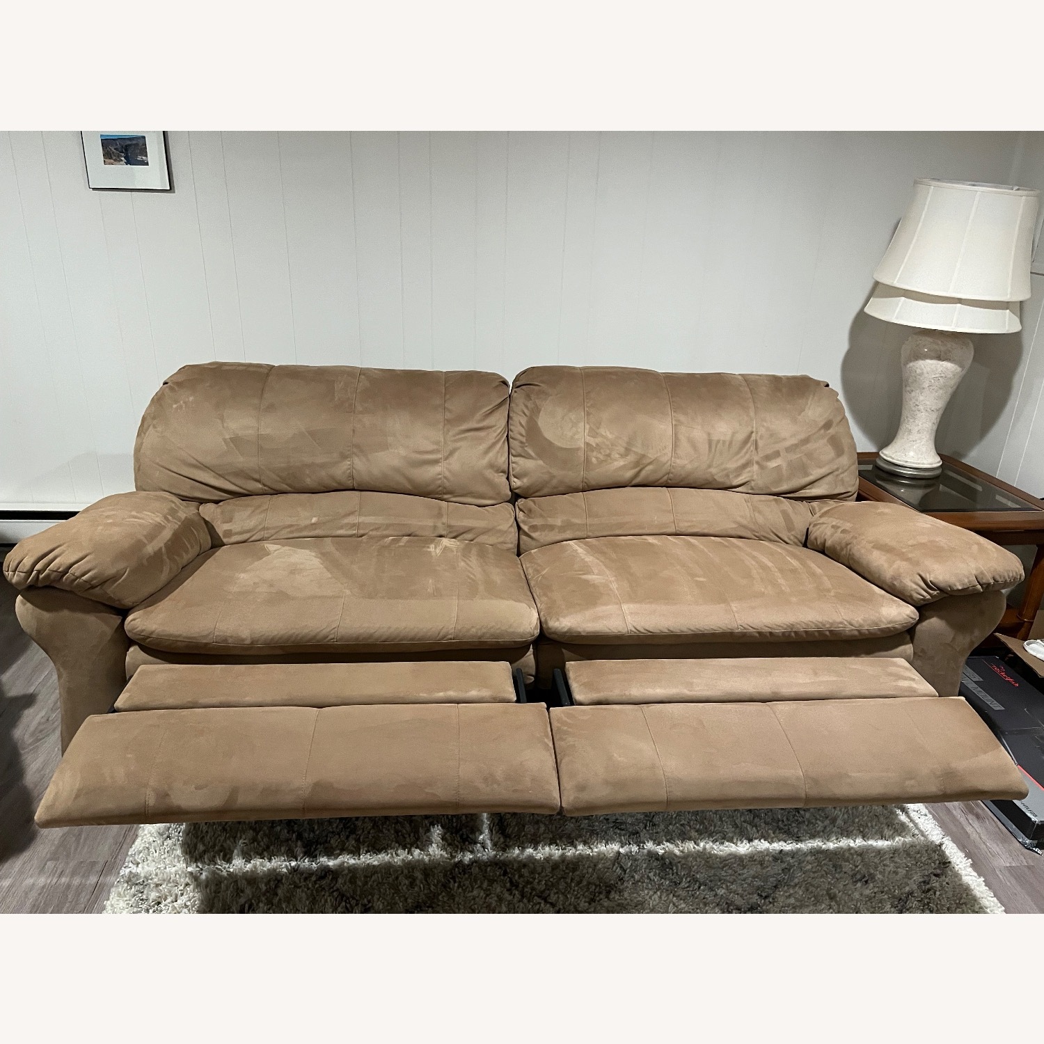 Light Brown 3+ Seater Reclining Sofa - image-2