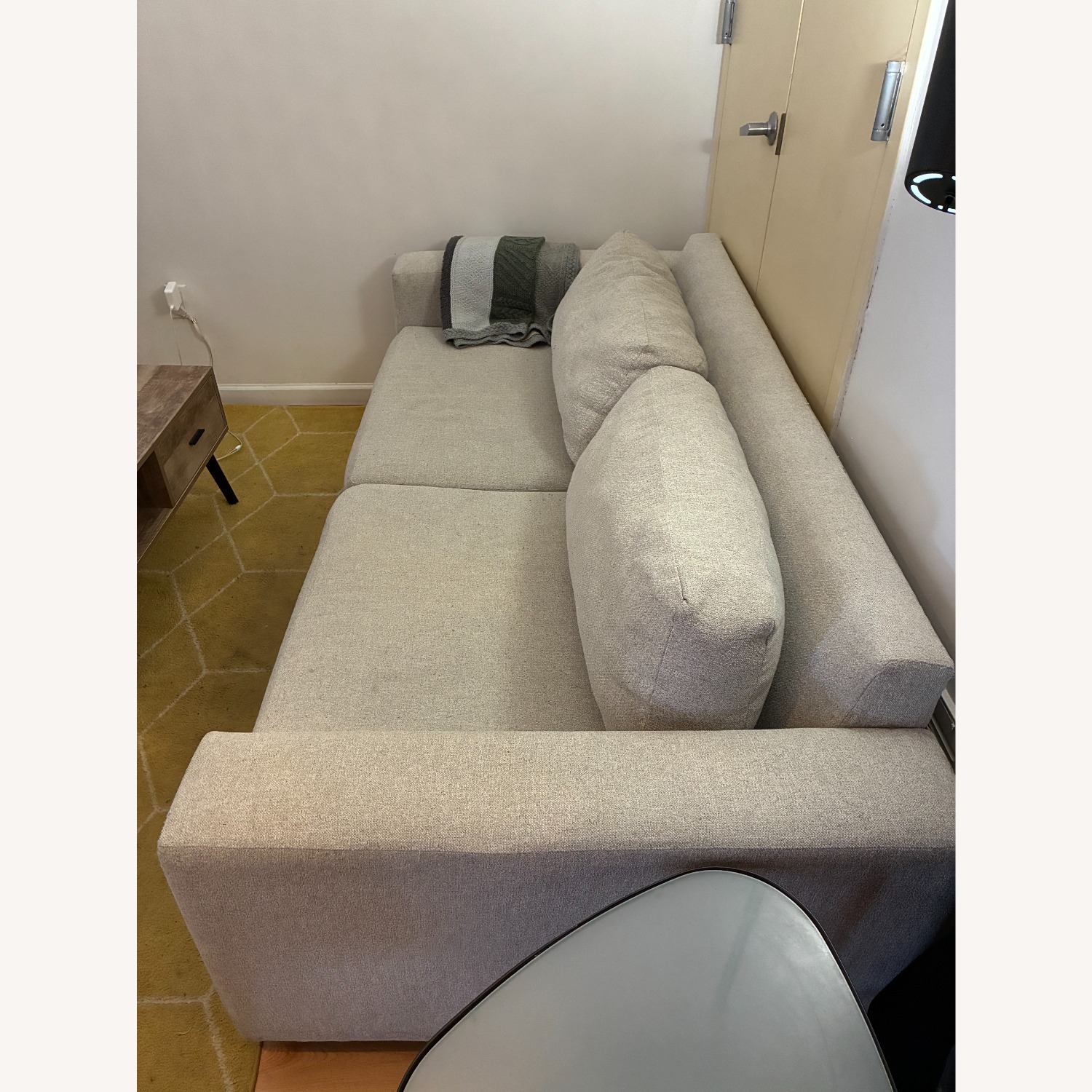 West Elm Urban Sofa - Light Grey Linen - image-2