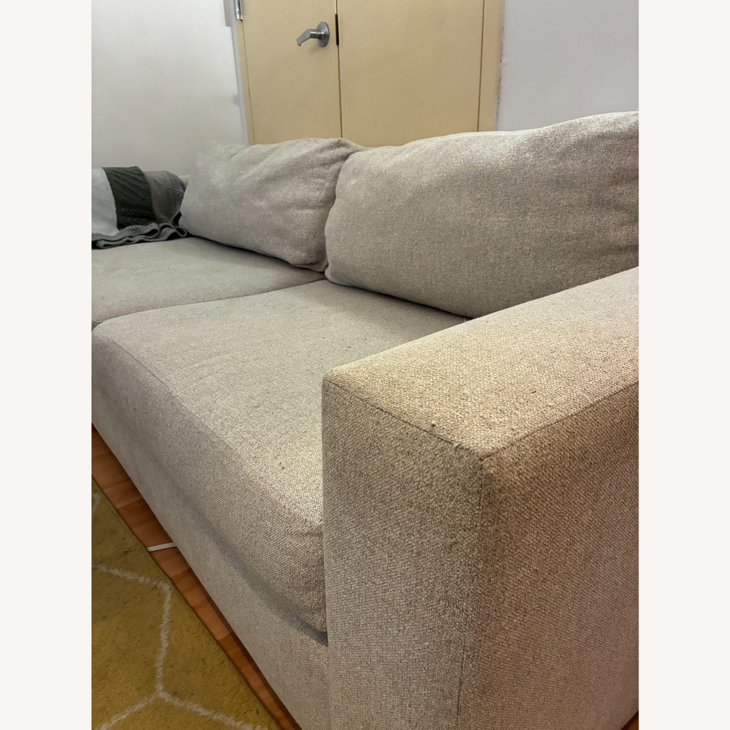 West Elm Urban Sofa - Light Grey Linen - image-4