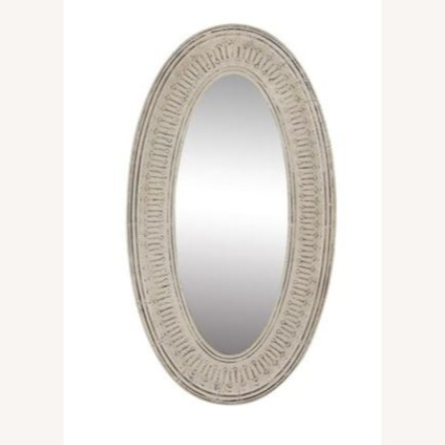 White Boho Chic Metal Wall or Floor Mirror - image-1