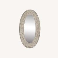 White Boho Chic Metal Wall or Floor Mirror
