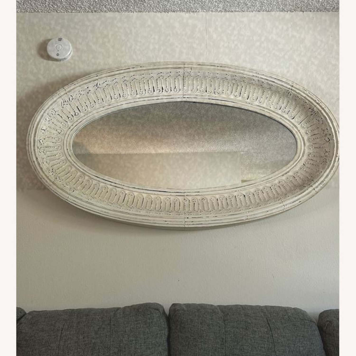 White Boho Chic Metal Wall or Floor Mirror - image-4
