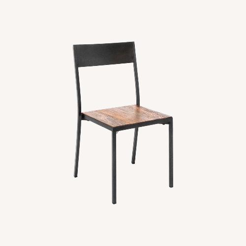 Used From The Source Dark Brown Wood Dining Chairs for sale on AptDeco