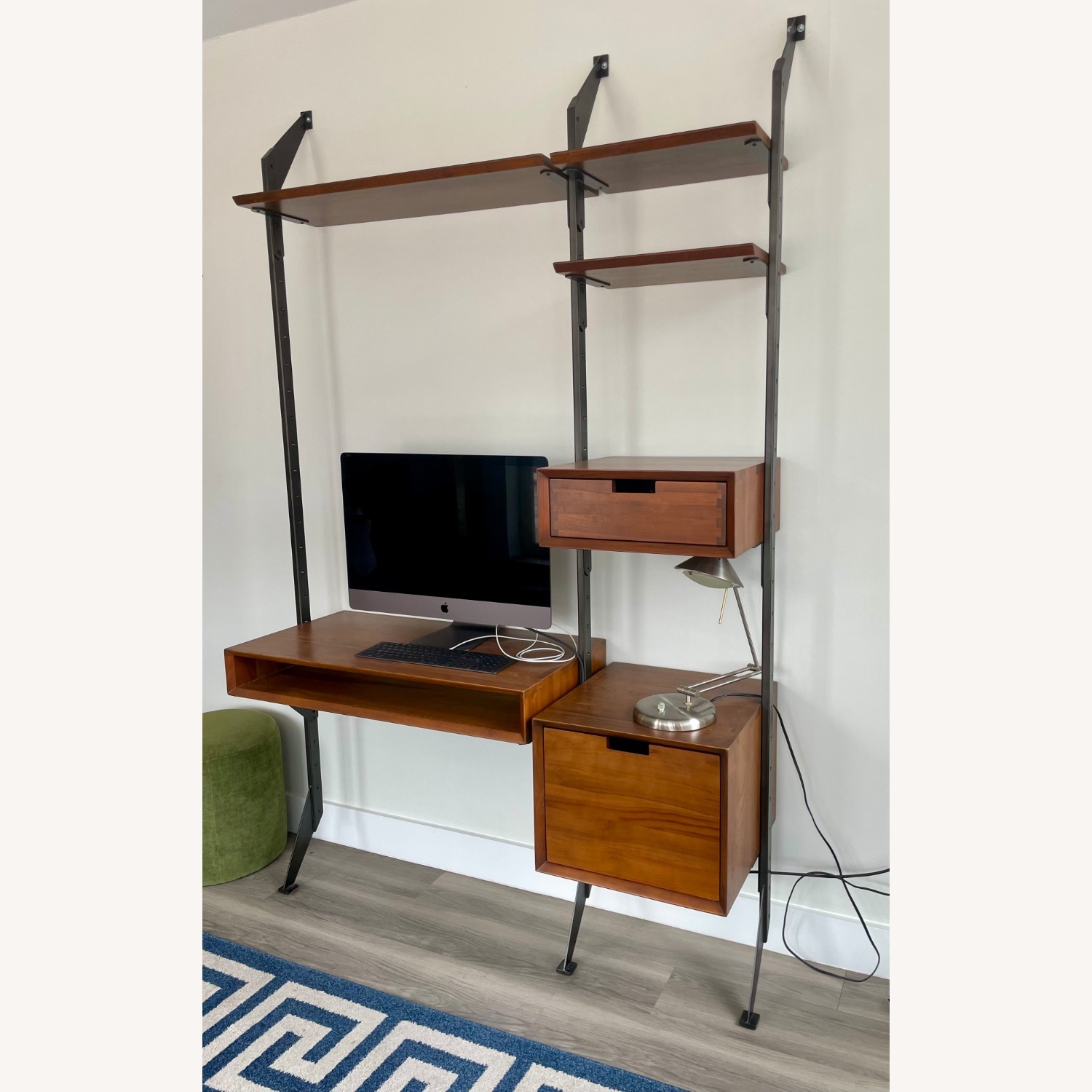 From The Source Apollo Dark Brown Wood Desk - image-2