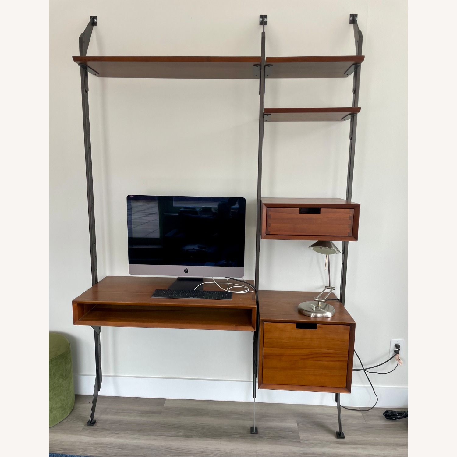 From The Source Apollo Dark Brown Wood Desk - image-1